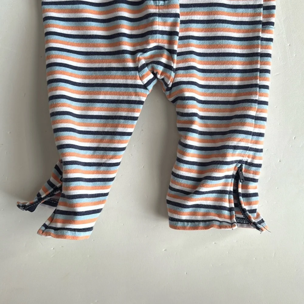 Baby Gap Vintage Blue/Orange/White Strip Jumpsuit 6-12 Months